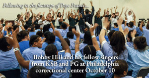 PG & KSB singing at Philadelphia correctional center