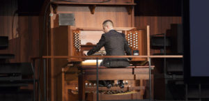 Alessandro Pittorino playing organ